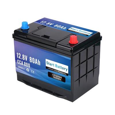 Kwaliteit 12V 80Ah LiFePO4 Deep Cycle & Starting Battery 800CCA Bluetooth - 1024Wh Solar Marine RV Off-Grid Lithium Battery met Smart BMS fabriek