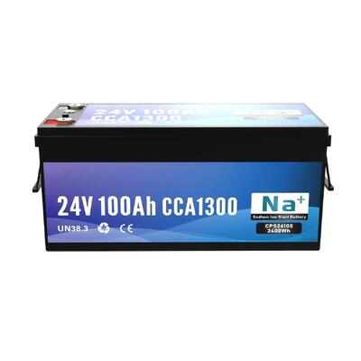 kwaliteit 24V 100Ah natrium-ionbatterij 1300CCA Bluetooth industriële kwaliteit hoogspanningslithiumbatterij voor zware apparatuur Marine en grote back-up systemen fabriek
