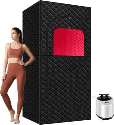 kwaliteit Fabrieksdirecte Draagbare Infraroodsauna OEM ODM Custom Koolstofvezel Verwarming Huis-sauna met RGB-verlichting 5 Minuten Installatie fabriek