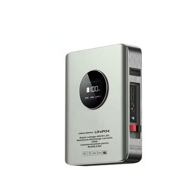 kwaliteit 51.2V 100Ah Muurmontage LiFePO4 Batterij 5.12kWh Zonneopslag Met LCD-scherm Smart BMS RS485 CAN IP55 Rated Wholesale And Private Label Solutions fabriek