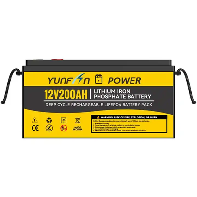 kwaliteit 12V 200Ah LiFePO4-batterij 0,5C ladingontlading 12,8V 2560Wh deep-cycle lithiumbatterij met BMS 5000 cycli Vervang loodzuur voor RV Solar Marine UPS Backup Power fabriek