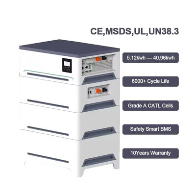 kwaliteit 51.2V 200Ah 10.24kWh gestapeld all-in-one zonne-energieopslagsysteem 5kW hybride omvormer voor PV-back-up voor thuis fabriek