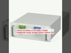Lithium-ionbatterij 51.2V 50Ah 2.5KWH Residentieel energieopslagsysteem LiFePo4-cel